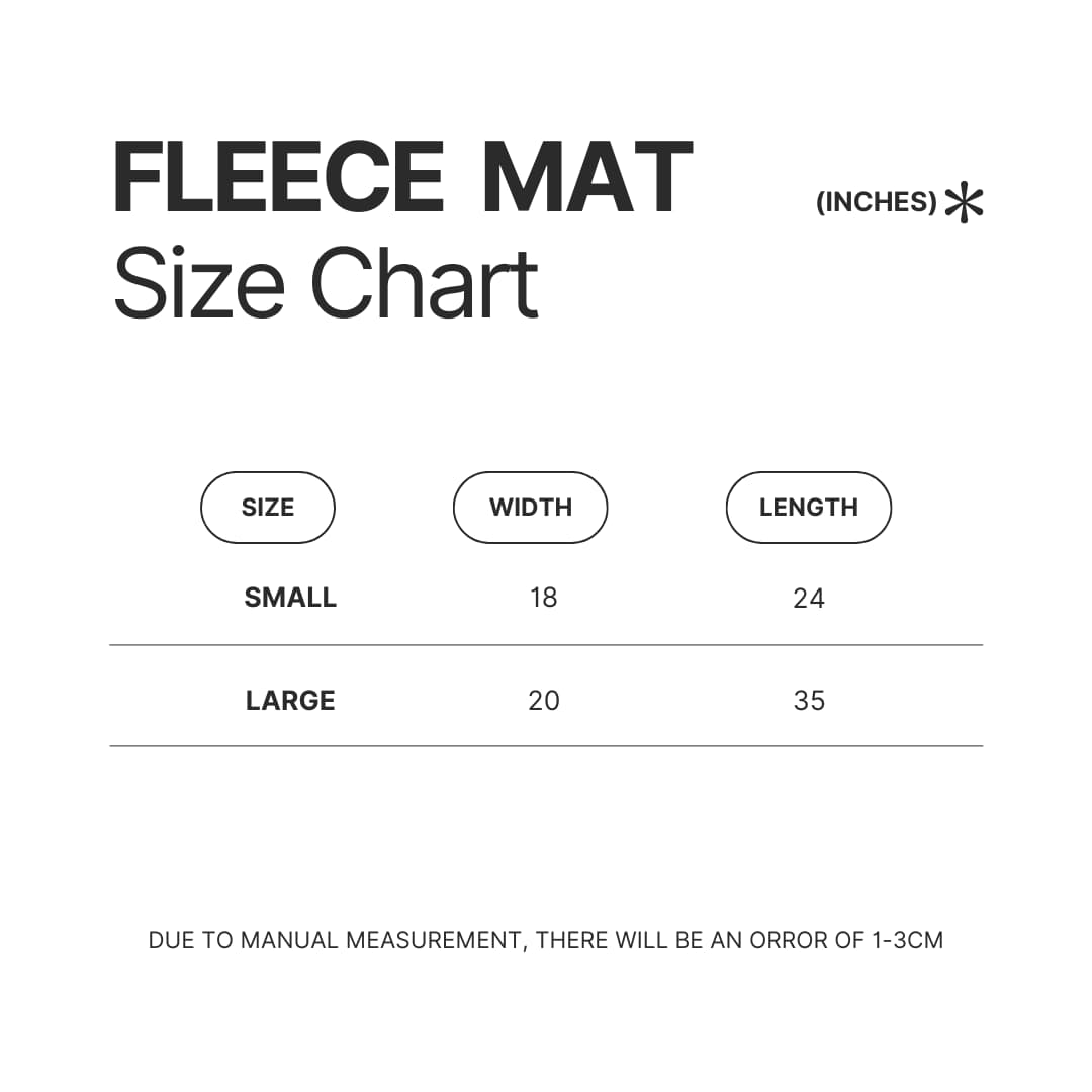Fleece Mat Size Chart - ASAP Rocky Merch