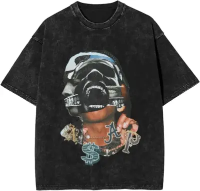 ASAP Rocky Basic Mineral Wash T-Shirt
