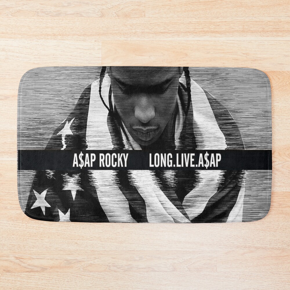 Long Asap Live With Flag Bath Mat