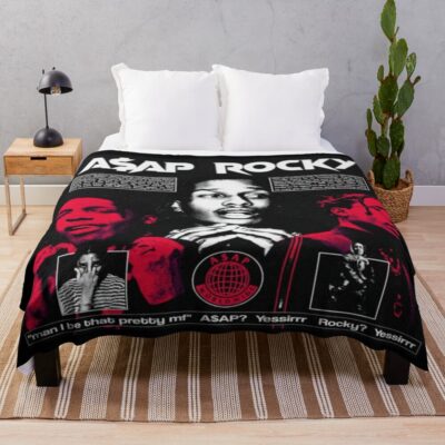 Asap Rocky Poster Art Throw Blanket