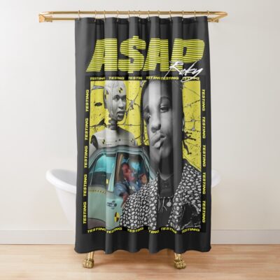 Rapper Asap Rocky Testing Shower Curtain