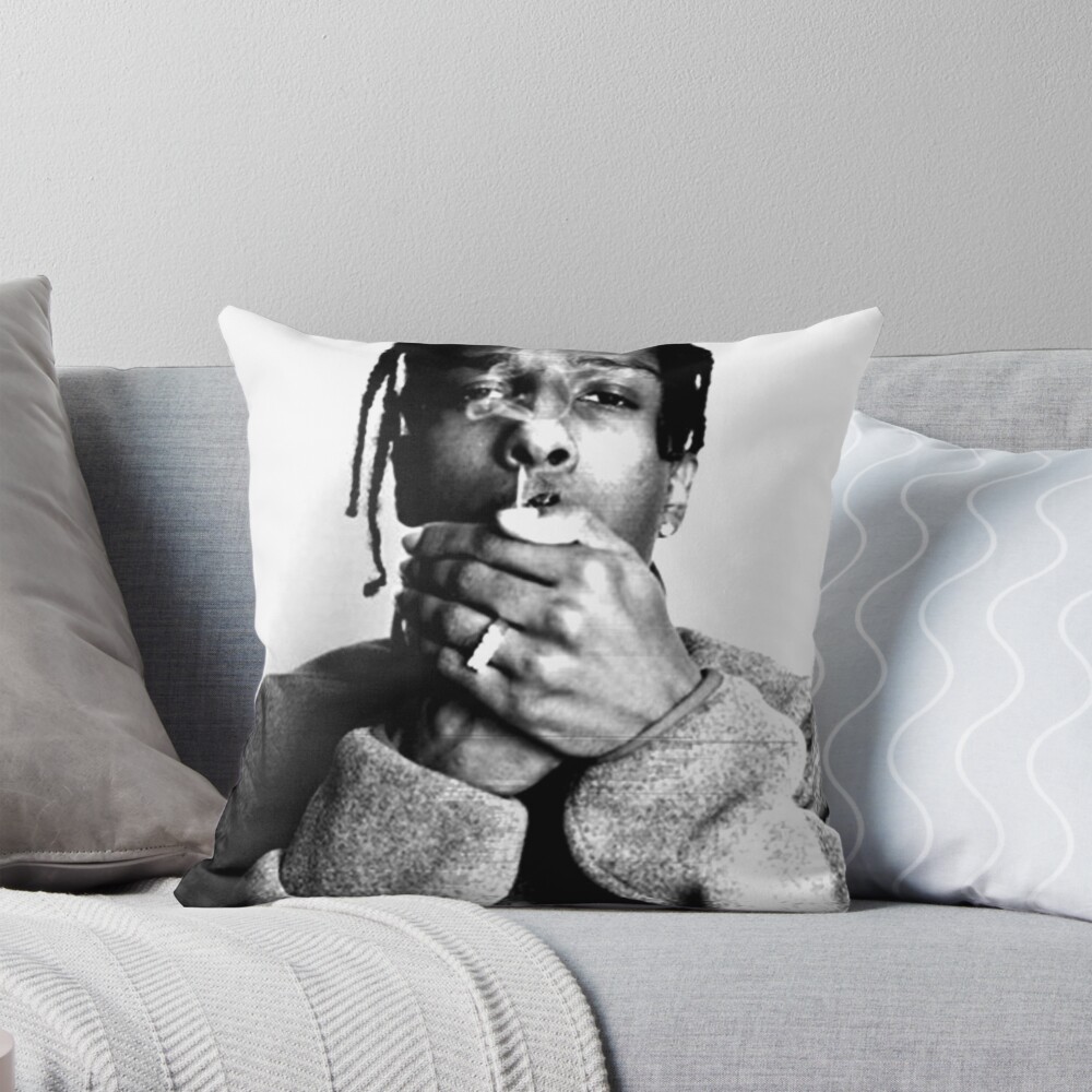 Asap Rocky Smoke Throw Pillow