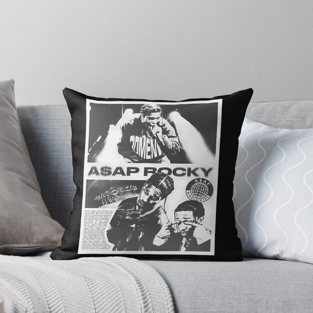 Asap Rocky Art Throw Pillow